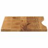 vidaXL Tablero de escritorio con curva madera mango rugosa 80x50x2,5cm
