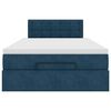 vidaXL Cama otomana con colch&oacute;n 120x190 cm terciopelo azul oscuro