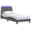 vidaXL Estructura de cama con LED sin colchón gris oscuro 80x200 cm