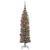 vidaXL Árbol Navideño Artificial Delgado con 150 LED verde y 150 cm