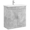 vidaXL Juego de muebles de ba&ntilde;o Gris Hormig&oacute;n 81 x 40 x 84,5 cm