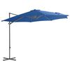 vidaXL Sombrilla de jard&iacute;n voladiza palo de acero azul azure 300 cm