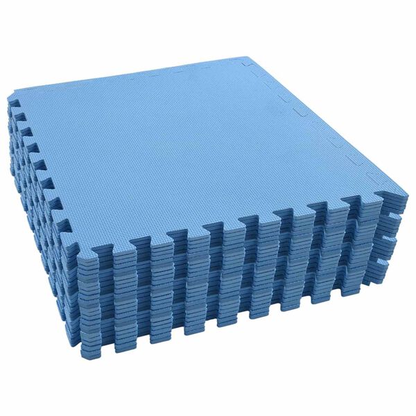 vidaXL Mats de ejercicio en rompecabezas 24 pcs Azul 8,64 ㎡ Espuma EVA