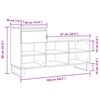 vidaXL Mueble zapatero madera contrachapada roble marr&oacute;n 102x36x60 cm