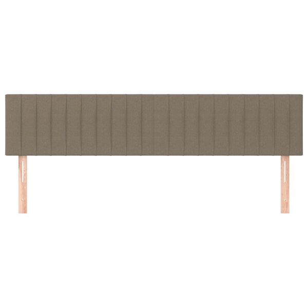vidaXL Cabeceros 2 unidades de tela gris taupe 100x5x78/88 cm