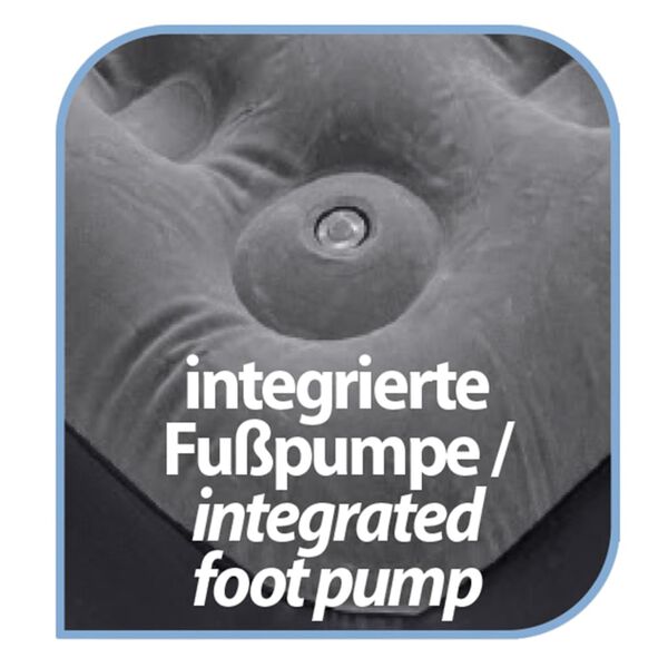 Happy People Colch&oacute;n inflable con bomba Queen Size gris 203x152x22 cm