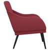 vidaXL Sill&oacute;n de cuero sint&eacute;tico rojo tinto 63x76x80 cm