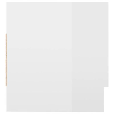 vidaXL Armario de madera contrachapada blanco brillante 70x32,5x35 cm
