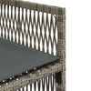 vidaXL Sillones de jard&iacute;n con cojines 4 uds rat&aacute;n sint&eacute;tico gris