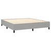 vidaXL Cama box spring colch&oacute;n y luces LED tela gris claro 180x200 cm