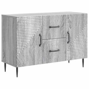 vidaXL Aparador Gris Sonoma 89 x 34,5 x 60 cm Madera de Ingenier&iacute;a