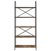 vidaXL Estante de libros Roble ahumado 80 x 30 x 183 cm