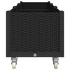 vidaXL Jardinera con ruedas PP negro 240x50x54 cm