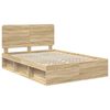 vidaXL Estructura de cama con cabecera Roble Sonoma 150 x 200 cm