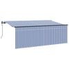 vidaXL Toldo Retr&aacute;ctil Azul y 400 x 200 cm Poli&eacute;ster y Aluminio