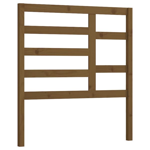 vidaXL Cabecero de cama madera maciza de pino marrón miel 106x4x104 cm