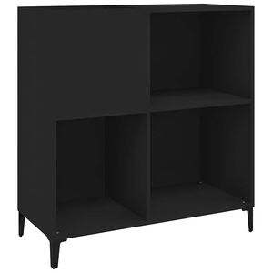 vidaXL Mueble para discos madera contrachapada negro 84,5x38x89 cm