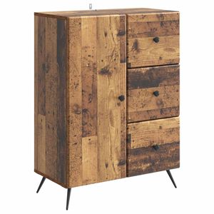 vidaXL Aparador con caj&oacute;n Madera envejecida 66 x 34,5 x 90 cm