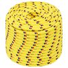 vidaXL Cuerda de barco polipropileno amarillo 14 mm 100 m