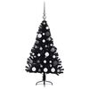 vidaXL &Aacute;rbol de Navidad Artificial Preiluminado Negro 120 cm PVC