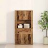 vidaXL Highboard Madera vieja 80 x 33 x 150 cm Madera contrachapada