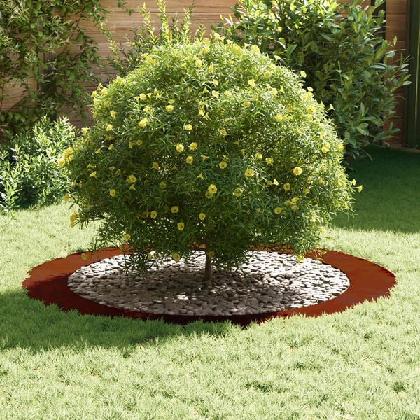 vidaXL adecuado para Anillo de &Aacute;rbol Plano Marr&oacute;n &Oslash;90 / 120 cm