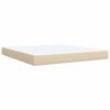 vidaXL Cama box spring con colch&oacute;n tela color crema 180x200 cm