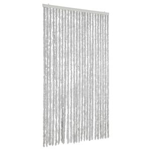 vidaXL Cortina antimoscas chenilla gris 100x200 cm