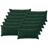vidaXL Coj&iacute;n con almohada HOUTEN 12 uds. Verde oscuro Terciopelo