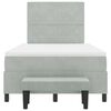vidaXL Cama tipo Box Spring Gris claro 120 x 190 cm Terciopelo