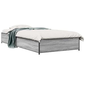 vidaXL Estructura de cama Sonoma gris 80 x 200 cm Madera de ingenier&iacute;a