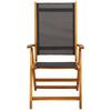 vidaXL Sillas de jard&iacute;n plegables 4 uds madera maciza acacia textileno