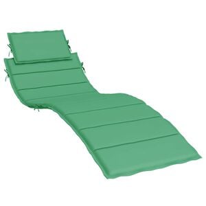 vidaXL Coj&iacute;n de tumbona de tela Oxford verde 186x58x4 cm