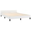 vidaXL Estructura de cama sin colch&oacute;n cuero sint&eacute;tico blanco 140x200cm