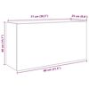 vidaXL Mueble de pared de ba&ntilde;o madera ingenier&iacute;a blanco 80x25x40 cm