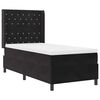 vidaXL Cama tipo Box Spring con colch&oacute;n Negro 100 x 200 cm Terciopelo