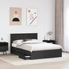 vidaXL Estructura de cama Negro 140 x 200 cm Madera Ingenieril
