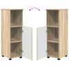 vidaXL Juego de muebles de ba&ntilde;o Montaje en la pared 3 pcs Roble Sonoma