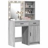 vidaXL Conjunto de mesa de vestidor con LED 2 pcs Gris Sonoma