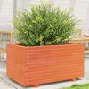 vidaXL Jardinera madera maciza de pino marr&oacute;n cera 90x60x49,5 cm