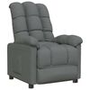 vidaXL Sill&oacute;n reclinable de tela gris oscuro