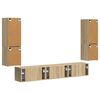 vidaXL Conjunto de mueble de TV Montaje en la pared 4 pcs Roble Sonoma