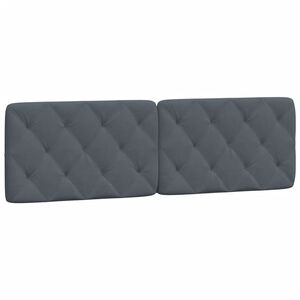 vidaXL Cabecero de cama acolchado terciopelo gris oscuro 152 cm