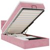vidaXL Estructura cama otomana con colch&oacute;n terciopelo rosa 90x190cm
