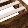 vidaXL Cama con cajones madera de ingenier&iacute;a roble ahumado 140x190 cm