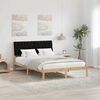 vidaXL Estructura de cama Negro 140 x 200 cm Madera de pino macizo