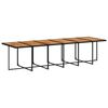 vidaXL Set comedor de jard&iacute;n con cojines 13 pzas rat&aacute;n sint&eacute;tico negro