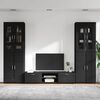 vidaXL Conjunto de mueble de TV FLORIN Negro Madera de ingenier&iacute;a
