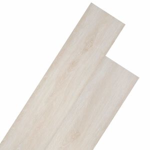 vidaXL Tableros de Suelo Roble blanco cl&aacute;sico 5,26 m&sup2; 18 uds. PVC