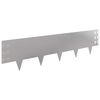 vidaXL Borde de C&eacute;sped 20 uds. 100 x 25 cm Acero Plateado